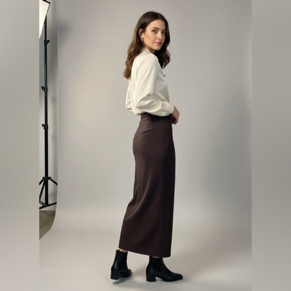 Jil Sander Long Skirt Made in Italy – Brown – Approx Size M - Picture 1 of 9